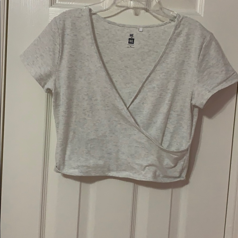 Pacsun light heather crop top